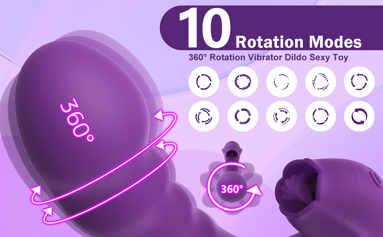 RoxyPleasure Vibrator Dildo with 10 Rotating modes