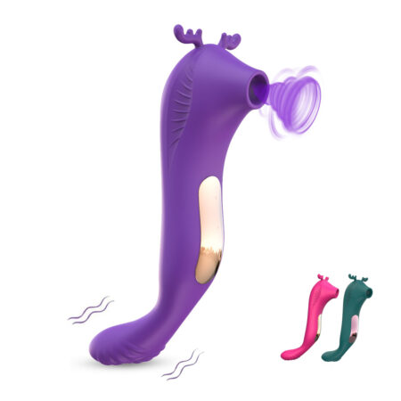 RoxyPleasure Cute Deer 2 in 1 Clitoris Sucking Nipple Vibrator Sex Toy