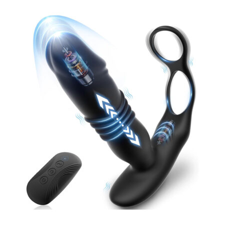 RoxyPleasure 3-in-1 Vibrating Butt Plug Dual Motor with Wireless Remote RPVBP03